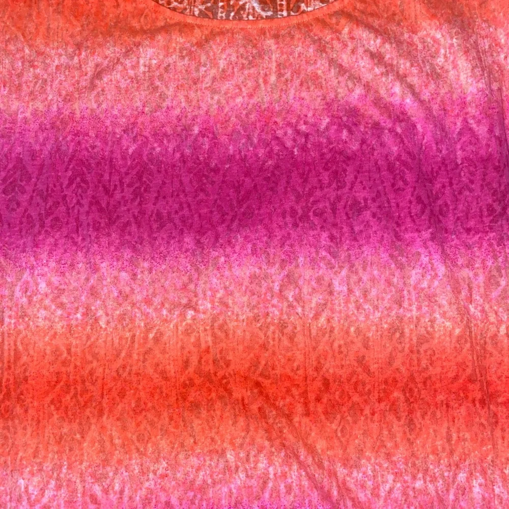 Lauren Ralph Lauren Womens Pink & Orange Top With Tie At Bottom Size S